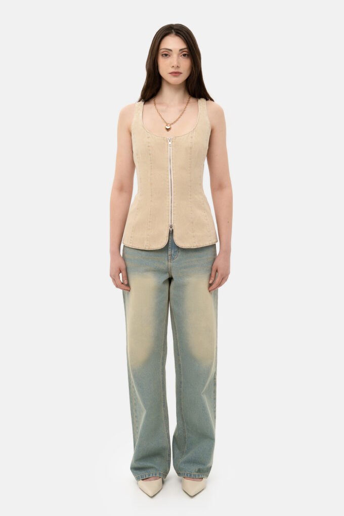 Slim Denim Vest